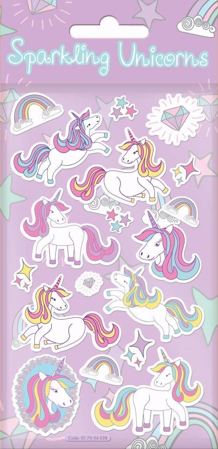 SPARKLING UNICORNS STICKERS