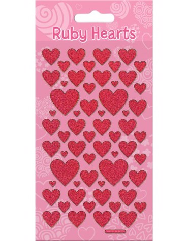 RUBY HEARTS STICKER
