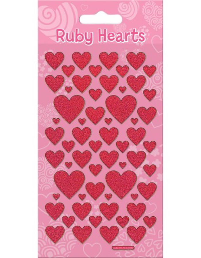 RUBY HEARTS STICKER