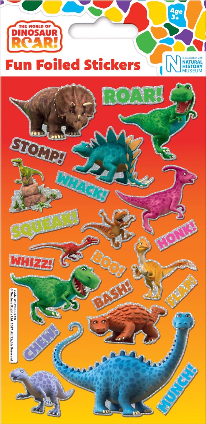 DINOSAUR ROAD!  MAXI STICKERS