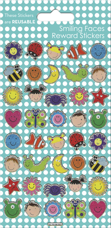 SMILING FACES STICKERS MAXI 