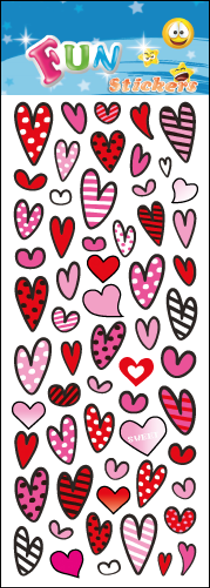 HEARTS fun stickers