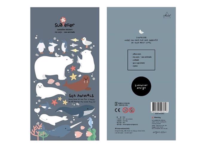 SEA ANIMALS SUATERIER STICKERS