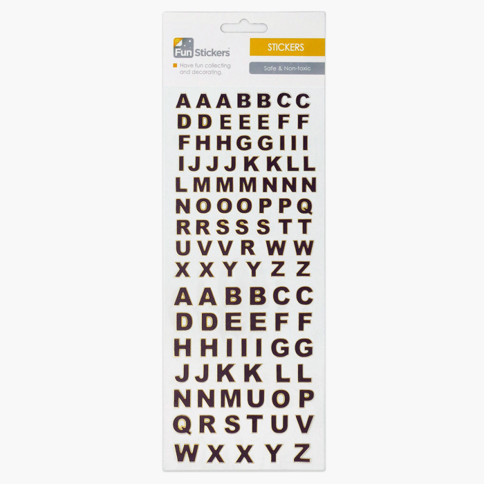 ABC BLACK FUN STICKERS