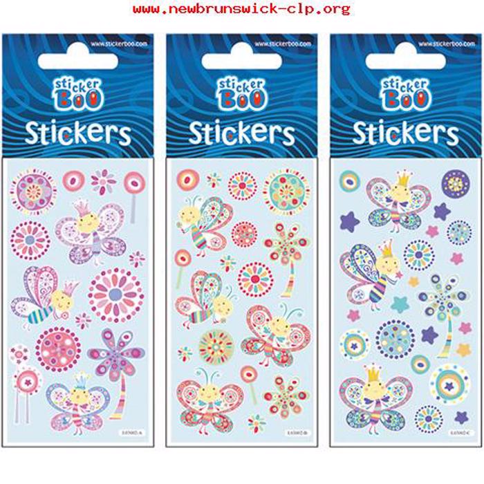 STICKER BOO BUTTERFLIES 4 SILVER