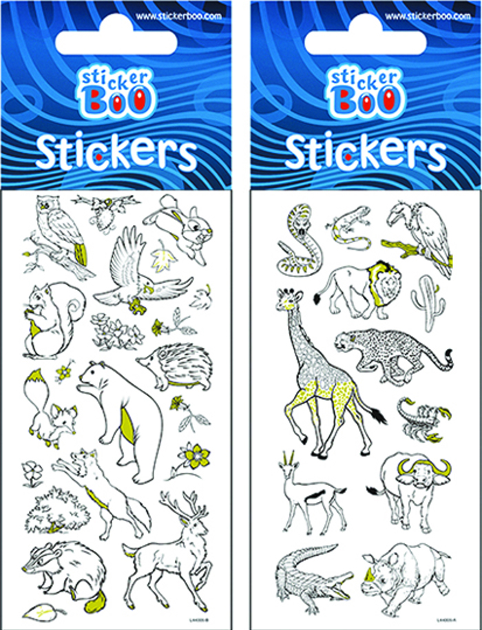 COLOR ME STICKERS ANIMALS