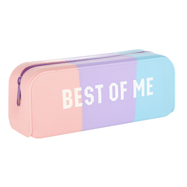 PENCIL CASE SILICON TRICOLORE PINK