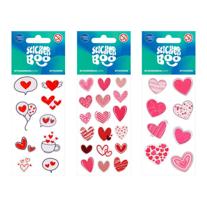 STICKERS BOO HEARTS