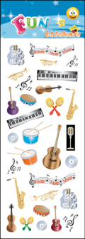 MUSICAL INSTRUMENTS fun stickers