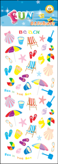 AT THE BEACH fun stickers