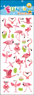 PINK FLAMINGOS fun stickers