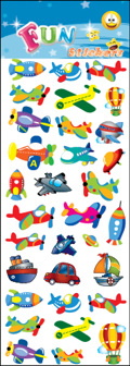 PLANES & TRAINS fun stickers