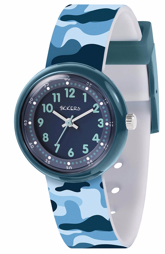 TIKKERS BLUE CAMO STRAP WATCH