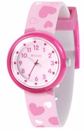 TIKKERS PINK HEART STRAP WATCH