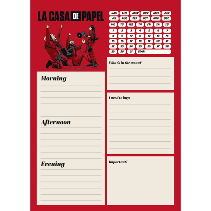  NOTEPAD LA CASA DE PAPEL