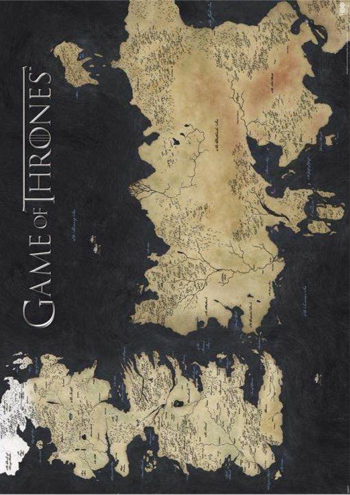 GAME OF THRONES MAP OF WESTEROS