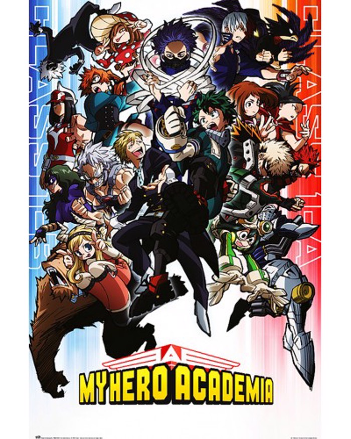 MY HERO ACADEMIA CLASS 1-A AND CLASS 1-B AFISA 61X91,5