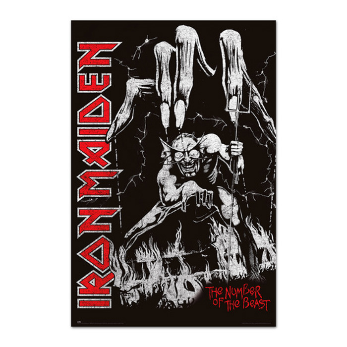 IRON MAIDEN NUMBER OF THE BEAST AFISA 61X91,5