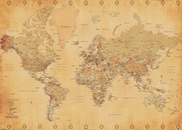 1052 WORLD MAP (VINTAGE STYLE)