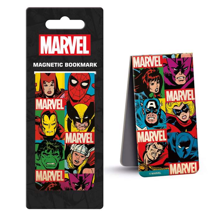 MARVEL COMICS (RETRO GRID) MAGNETIC BOOKMARK