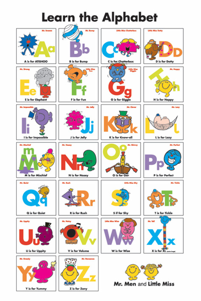 MR MEN LEARN THE ALPHABET EDUCATION