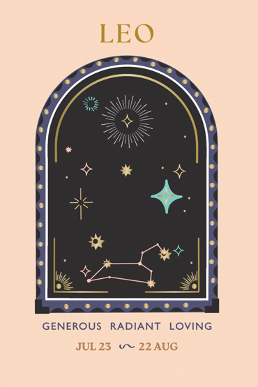  ΚΑΡΤΑ ME ΚΟΣΜΗΜΑ ΩΡΟΣΚΟΠΟΥ (ΛΕΩΝ) 